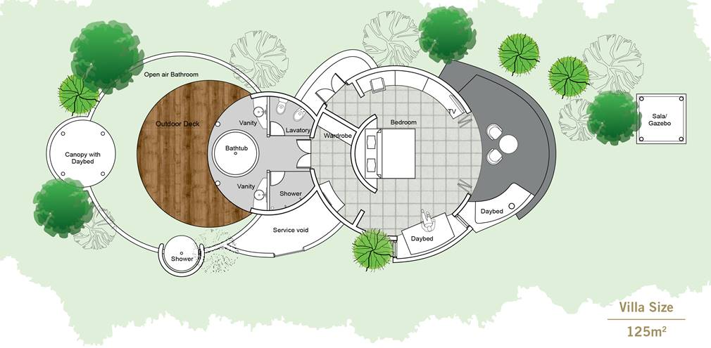 Deluxe Beach Villa - Floor Plan