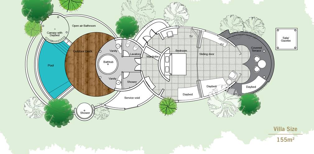 Pool Beach Villa - Floor Plan