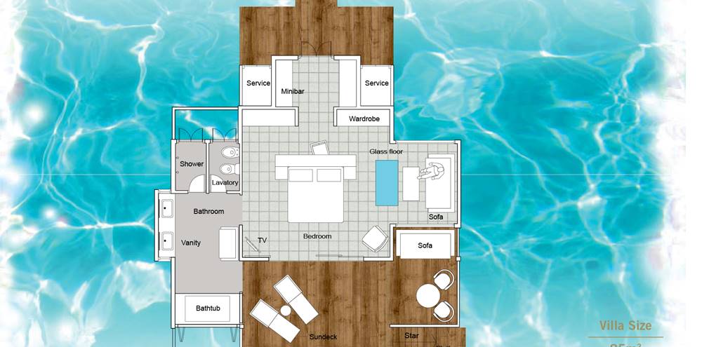 Water Villa - Floor Plan