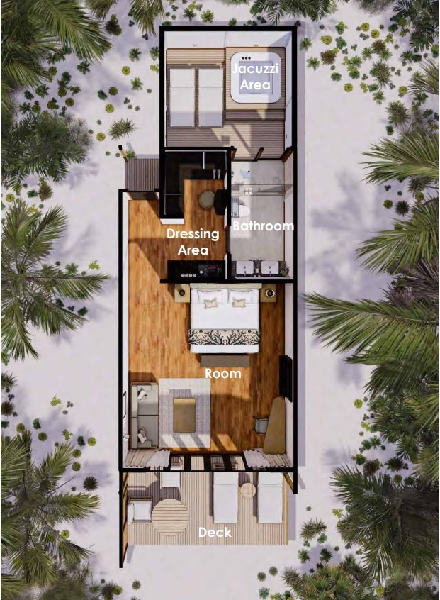 Jacuzzi Beach Villa Floor Plan