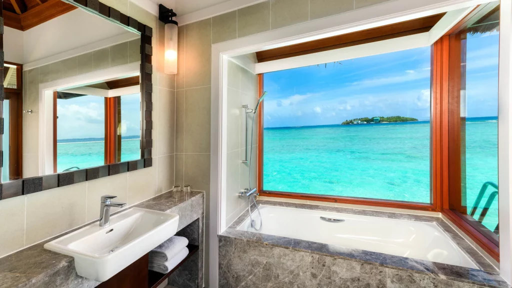 Water Bungalow with Pool - Bathroom