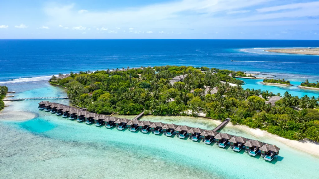 Water Bungalow with Pool - Ariel View