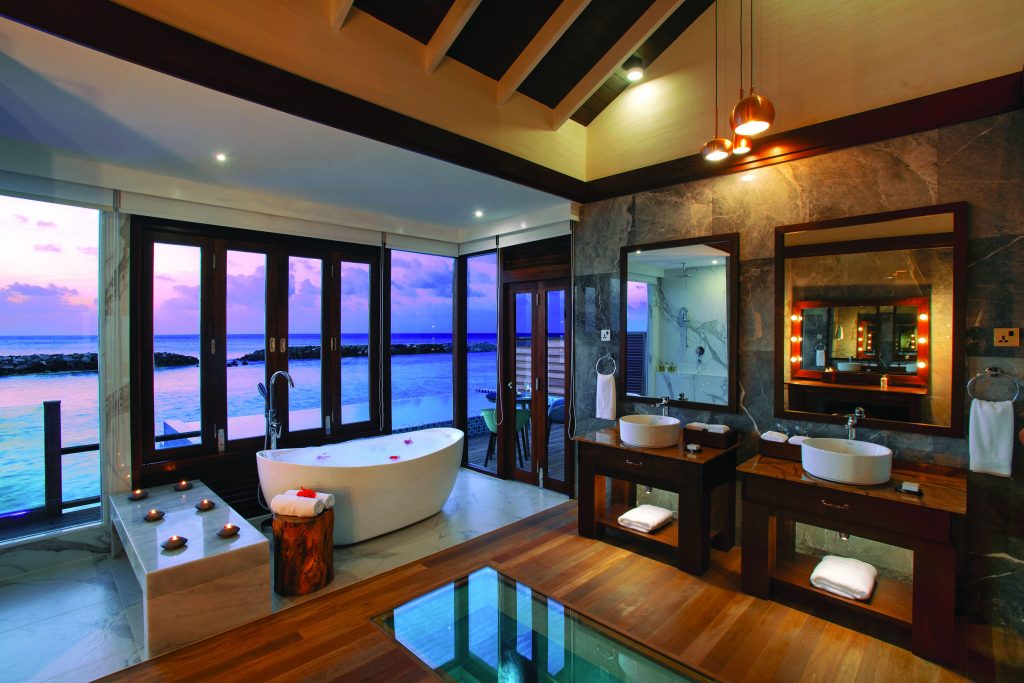 Sunset Water Villa with Pool Bathroom