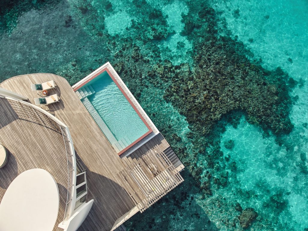 Water Villa with Pool - Aerial View