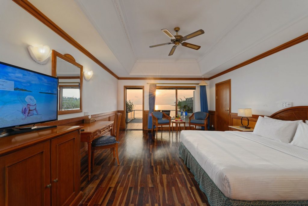 Sunset Water Villa Bedroom