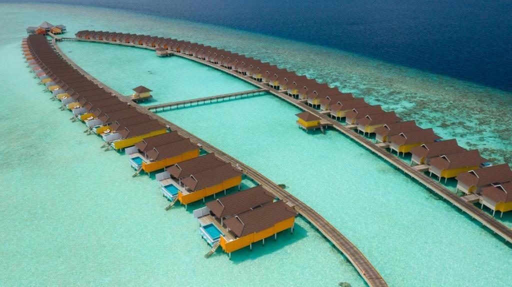 2 Bedroom Lagoon Overwater Villa Aerial