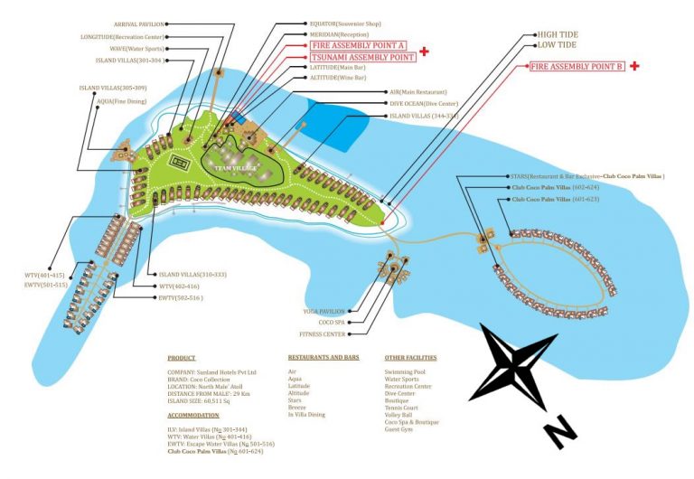 Coco-Bodu-Hithi-resort-map | Simply Maldives Holidays